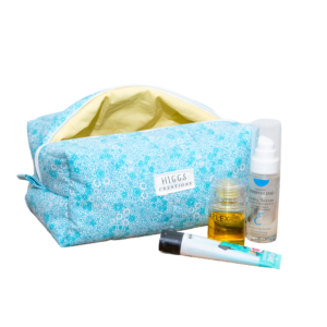 Light Blue Paisley Makeup Bag