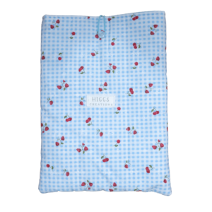 Blue Gingham Large Book Sleeve