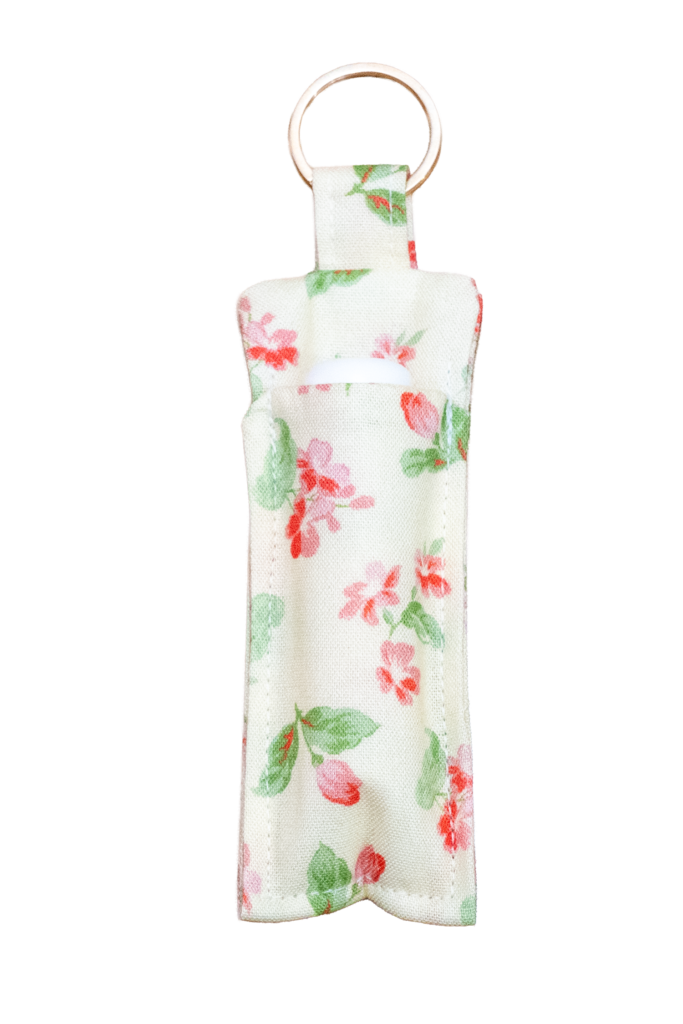 Cream Floral Lip Balm Holder