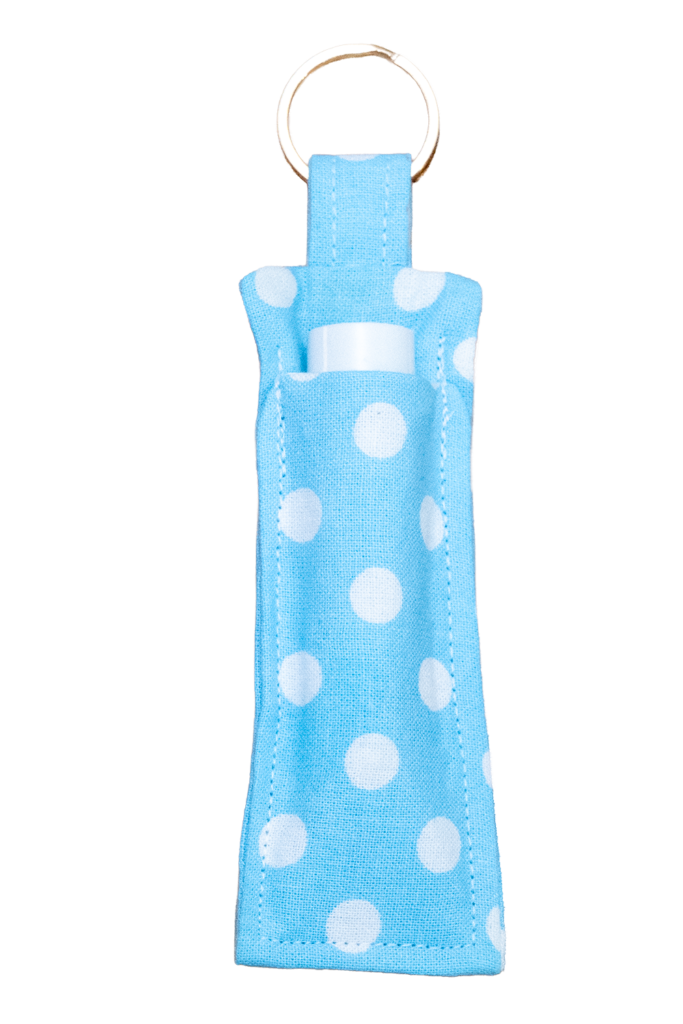 Blue Polka Dot Lip Balm Holder