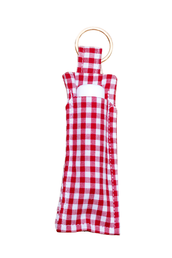 Red Gingham Lip Balm Holder