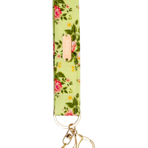Green and Pink Floral Keychain