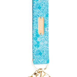 Light Blue Paisley Keychain