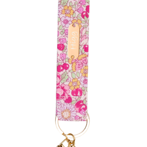 Pink Floral Keychain