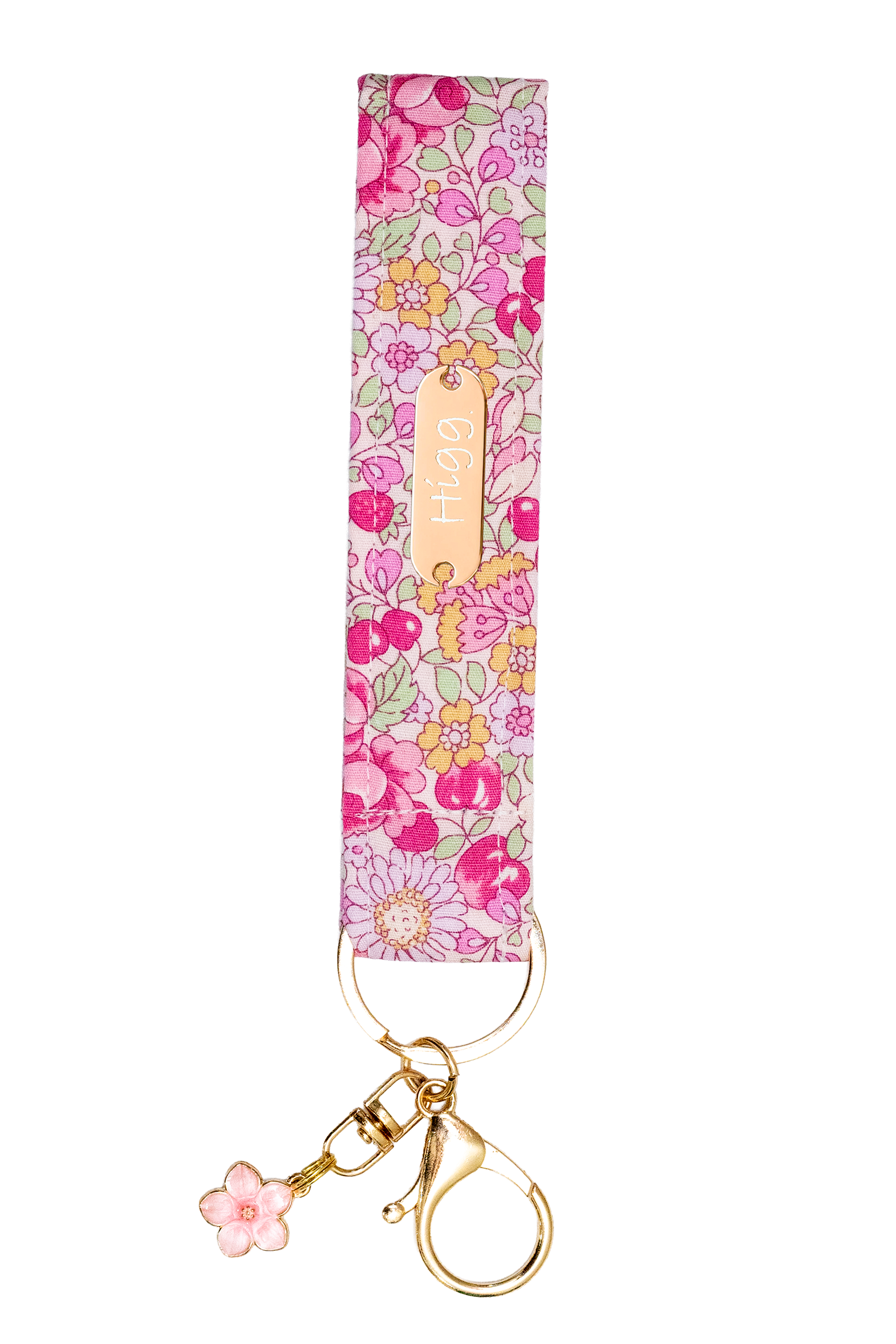 Pink Floral Keychain