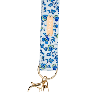 Blue Floral Keychain