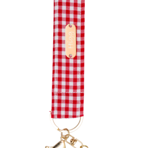 Red Gingham Keychain