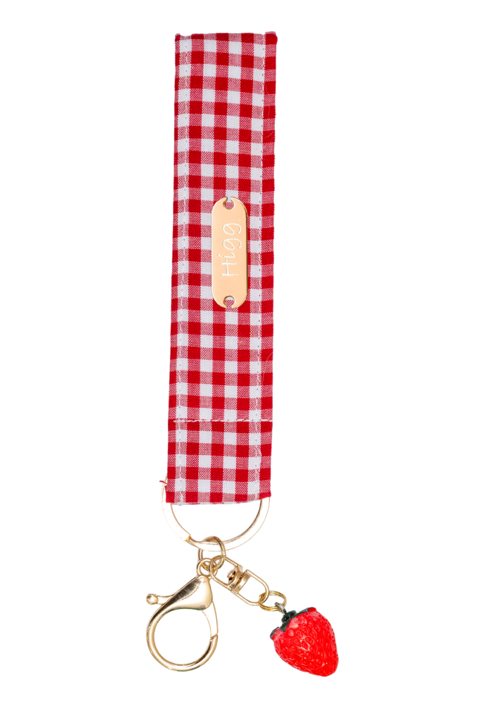 Red Gingham Keychain