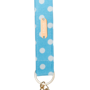Blue Polka Dot Keychain