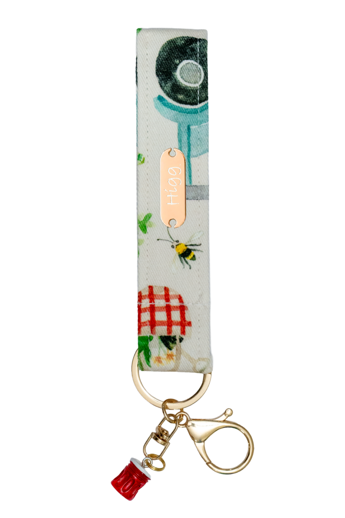White Farm Keychain