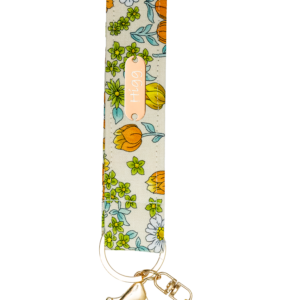 Orange Floral Keychain