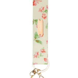 Cream Floral Keychain