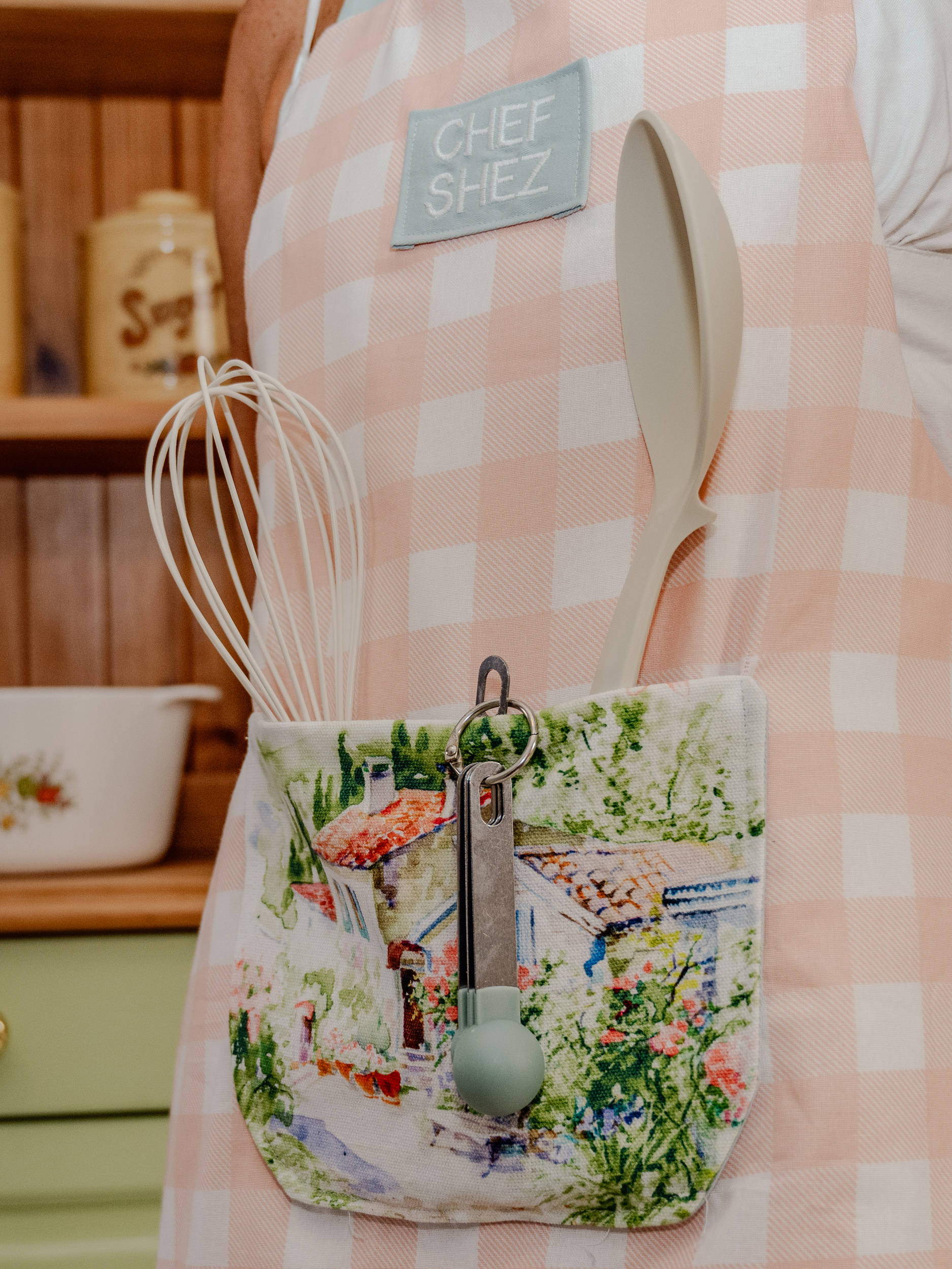 Pink Checkered Apron - Image 3